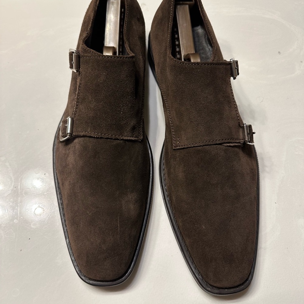 Donald J Pliner Double Monk Suede Shoes